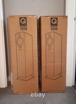 Q Acoustics Model 1030 Black Floor Standing Speakers Original Boxes