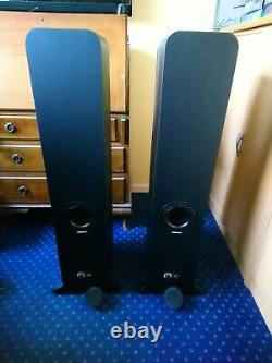 Q Acoustics Q3050i Floorstanding Speakers Pair Black, original boxes