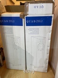 Quad 21L2 Floor Standing Maple Speakers With Original Boxes