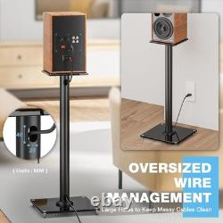 RFIVER Universal Floor Speaker Stands 28 Inch for Surround Sound Black