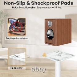 RFIVER Universal Floor Speaker Stands 28 Inch for Surround Sound Marble