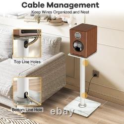 RFIVER Universal Floor Speaker Stands 28 Inch for Surround Sound Marble