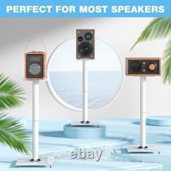 RFIVER Universal Floor Speaker Stands 28 Inch for Surround Sound Marble