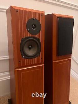 Rega ELA MK2 floor standing hi-fi speakers cherry finish in excellent condition