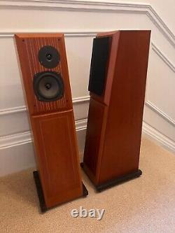 Rega ELA MK2 floor standing hi-fi speakers cherry finish in excellent condition