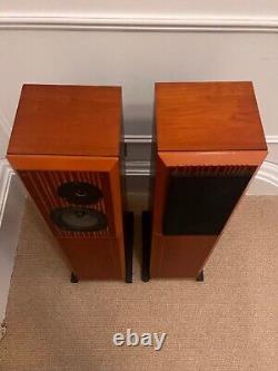 Rega ELA MK2 floor standing hi-fi speakers cherry finish in excellent condition