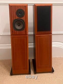 Rega ELA MK2 floor standing hi-fi speakers cherry finish in excellent condition