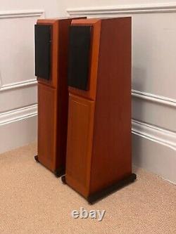 Rega ELA MK2 floor standing hi-fi speakers cherry finish in excellent condition