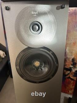 Royd Minstrel Speakers Pair Small Floor Standing Grey/black Working read D