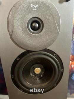 Royd Minstrel Speakers Pair Small Floor Standing Grey/black Working read D