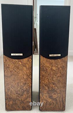 Ruark Acoustic Templar Speakers (pair) Black with mahogany wood. Base spikes