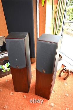 Ruark Acoustic Templar Speakers (pair) Black with wood Fronts. Base spikes Incl