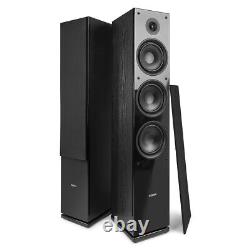 SHF80 Floorstanding Hi-Fi Speakers for Home Stereo Sound System 3-Way 6.5 Black