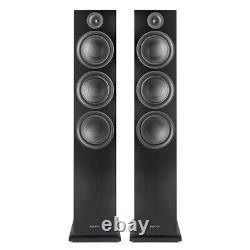 SHF80 Floorstanding Hi-Fi Speakers for Home Stereo Sound System 3-Way 6.5 Black