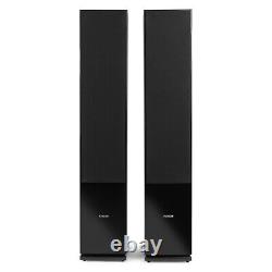 SHF80 Floorstanding Hi-Fi Speakers for Home Stereo Sound System 3-Way 6.5 Black