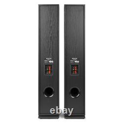 SHF80 Floorstanding Hi-Fi Speakers for Home Stereo Sound System 3-Way 6.5 Black