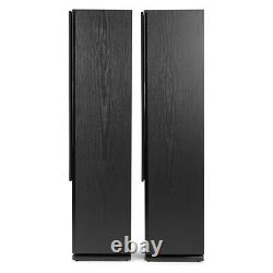 SHF80 Floorstanding Hi-Fi Speakers for Home Stereo Sound System 3-Way 6.5 Black