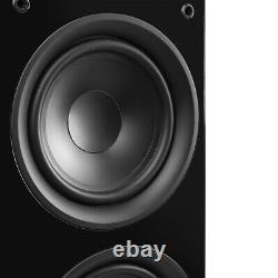 SHF80 Floorstanding Hi-Fi Speakers for Home Stereo Sound System 3-Way 6.5 Black