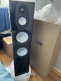 SINGLE monitor audio silver 300 7g floor standing speaker black gloss + Fosi ZA3