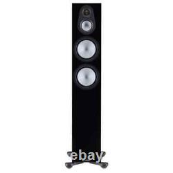 SINGLE monitor audio silver 300 7g floor standing speaker black gloss + Fosi ZA3