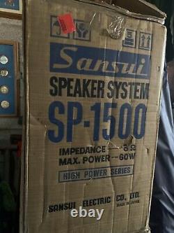 Sansui Sp-1500 Pair Of Floor Standing Speakers. Original Boxes Included