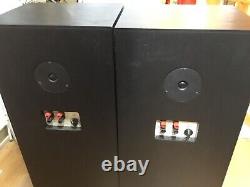 Snell E111 speakers. Black ash. NB one speaker has a faulty mid / bass driver