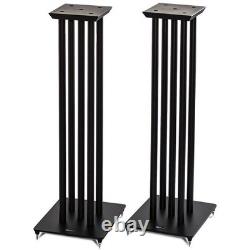 Solidsteel NS-7 Speaker Stands Pair Black Floorstanding Support Bookshelf