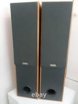 Sony Floor Standing Tower Cabinet Speakers Model Ssmf400h Rare Vinted Audio 150w