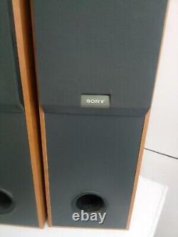 Sony Floor Standing Tower Cabinet Speakers Model Ssmf400h Rare Vinted Audio 150w