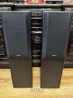 Sony SS-176 Floorstanding Stereo Speakers 90W HiFi Retro Black Tested & Working