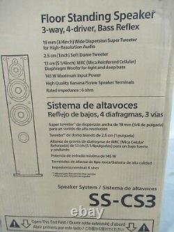 Sony SS-CS3 3-Way 4-Driver Bass Reflex Stereo Floor-Standing Speaker Single Unit