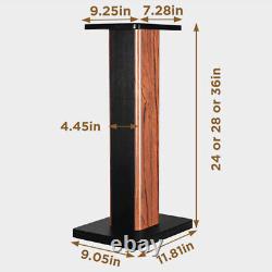 Speaker Stands Wood Floor 28in Floor Surround Sound for Home Theater-1 Pair UK