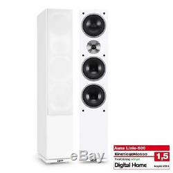 Speakers Floor Standing Hi-Fi Pair Home Cinema Tower Passive 2x 140W RMS White