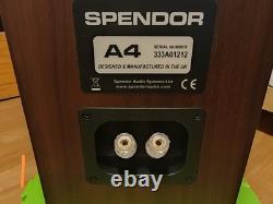 Spendor A4 Floorstanding Speakers Pair 2.0 Wired Banana Jack Bass Reflex Brown