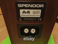 Spendor A4 Floorstanding Speakers Pair 2.0 Wired Banana Jack Bass Reflex Brown