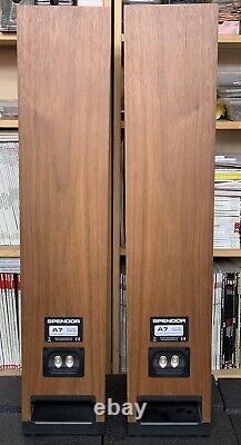 Spendor A7 Floorstanding Speakers. Excellent Condition. Walnut Veneer. Boxed