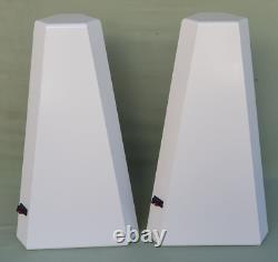Stunning Vintage FOSTEX FT25D FS50D FW200 White Pyramid Floor Standing Speakers