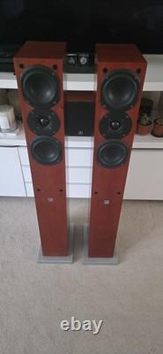 System Audio SA1530 Floorstanding Hi-Fi Speakers Cherry Wood Pair Danish