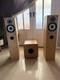 TANNOY MERCURY MX3 Floor Standing Speakers Light Maple and subwoofer