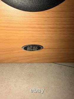 TANNOY MERCURY MX3 Floor Standing Speakers Light Maple and subwoofer