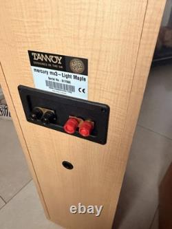 TANNOY MERCURY MX3 Floor Standing Speakers Light Maple and subwoofer