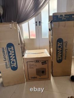TANNOY MERCURY MX3 Floor Standing Speakers Light Maple and subwoofer