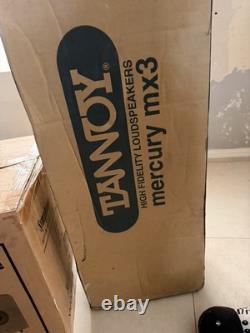 TANNOY MERCURY MX3 Floor Standing Speakers Light Maple and subwoofer