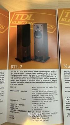TDL RTL 2 Floorstanding Speakers Transmission Line Made in England Pair