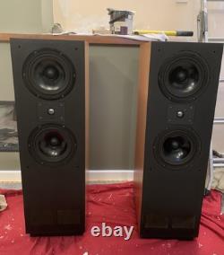 TDL Studio 3 Transmission Line Floor Standing Speakers with original stands