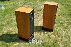 TDL Studio Monitor 1 Transmission Line Floor Standing Speakers Teak