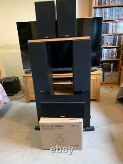 Tannoy Eclipse Surround speaker set, floor stand front and rear shelf & centre
