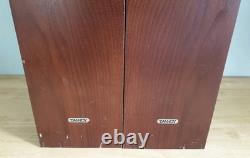 Tannoy Eyris 2 Walnut Floor Standing Speakers Tested Working SEE PICS