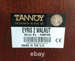 Tannoy Eyris 2 Walnut Floor Standing Speakers Tested Working SEE PICS