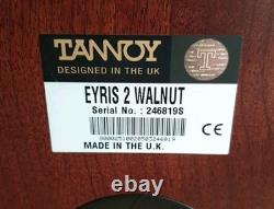 Tannoy Eyris 2 Walnut Floor Standing Speakers Tested Working SEE PICS